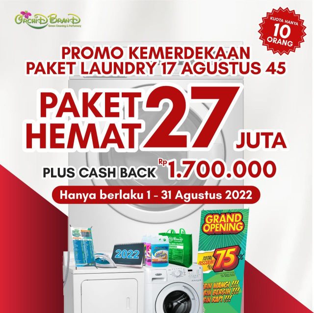 Paket Laundry Orchid Brand Termurah Promo Kemerdekaan